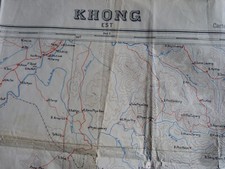 DEUX CARTES de la REGION de KHONG(INDOCHINE) édition 1945
