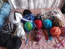 Lot laine fantaisie patchwork