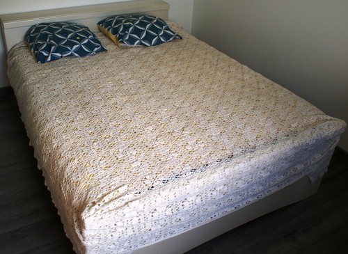 Dessus lit crochet - crochet, coton