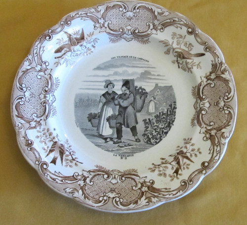 Assiette faïence gien - faïence, de