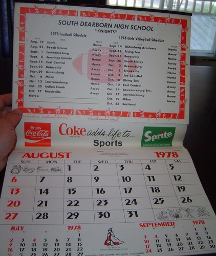 Calendrier coca cola - calendrier, ancien