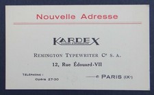 Carte de visite KARDEX