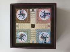 Vintage, Retro, Antique Wooden Briefcase Board Games