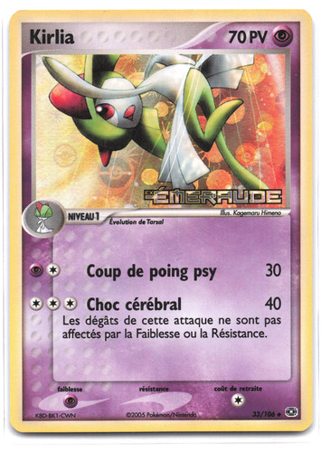 Carte pokémon kirlia - pokémon,