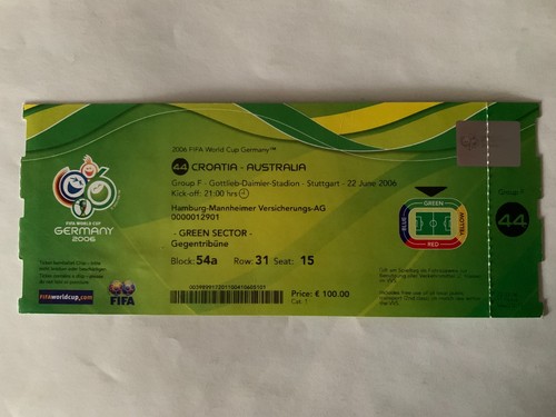 Ticket world cup 2006 - cup,