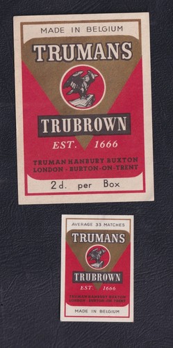 Antique match tag belgium - 4,