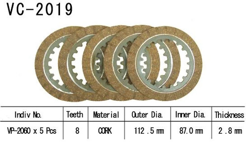 Kit disques embrayage - disques, garnis