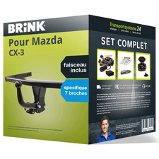 Attelage pour Mazda CX-3 15- démontable avec outil Brink + Faisceau s. 7 broches