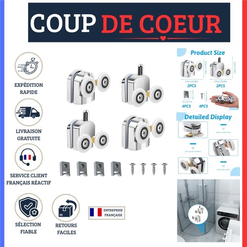 Lot roulettes porte de - roulettes,