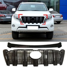 Glossy Black Front Bumper Grilles Replace For TOYOTA PRADO FJ150/LC150 2014-2017