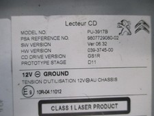 LECTEUR CD PEUGEOT 508
