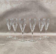 Lot 6 Champagne Crystal Flutes Louis Roederer Reims Made in France Vintage 1980