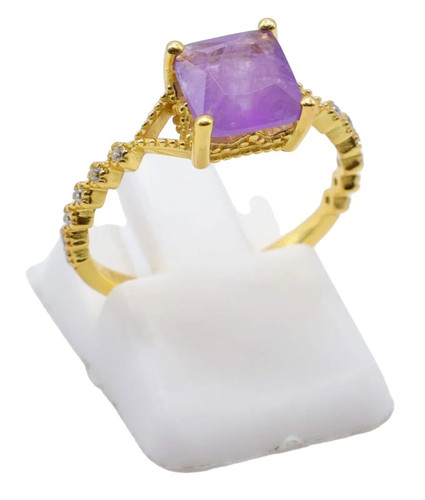 Bague argent 925 - argent, améthyste
