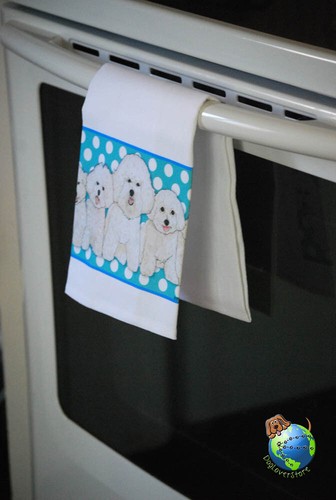 Serviette cuisine bichon - de,