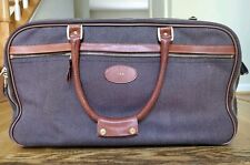 Vtg FRENCH IPE Duffle Deluxe Garment Brown Herringbone Handcrafted Luggage. USA.
