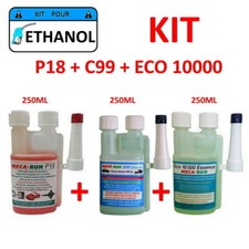 MECARUN - KIT ADDITIF TRAITEMENT "ETHANOL" P18 + C99 + ECO10000 - 3x250ml
