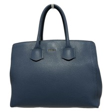 Auth FURLA - Navy Leather Tote Bag