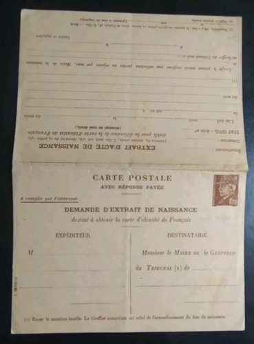 Carte postale service - carte, de