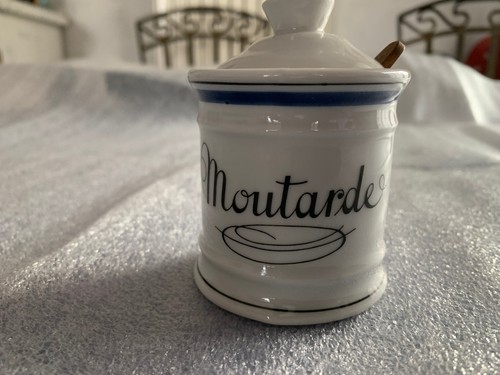 Pot moutarde porcelaine - moutarde,