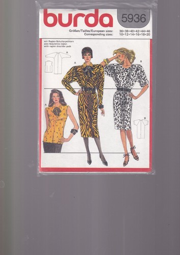 Patron burda 5936 robe - ,