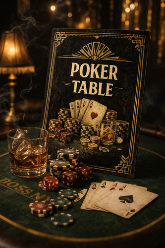 Poker table sign gatsby - poker,