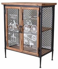 Buffet de Cuisine Vaisselier / Loft Vitrine Metallvitrine Usine Armoire à