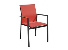 Fauteuil Delia Graphite/Rouge
