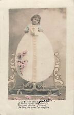 CP LITTLE GIRL ON HUGE EGG RIBBON - 43806