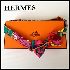 Hermes Nu Papillon Bow Tie Ribbon Multicolor Silk
