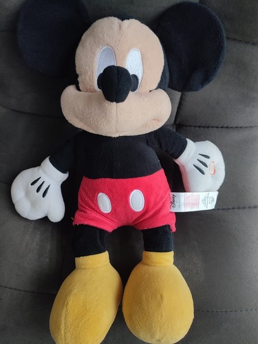 Doudou peluche mickey noir - peluche,