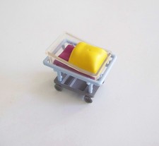 PLAYMOBIL (Y1279) HOSPITAL - bed on roulette for baby incubator crib 4404
