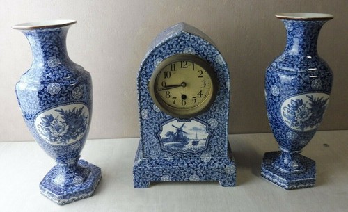 Lot anciens vases - d'anciens, horloge