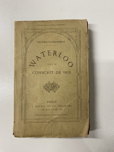 Waterloo erckmann chatrian - waterloo, erckmann-chatrian