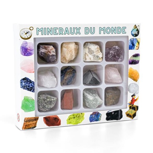 Boite minéraux bruts - minéraux,