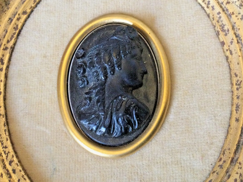 Camée noir époque nap - camée,