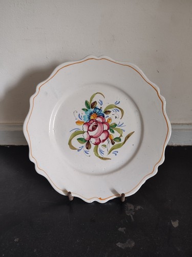 Assiette faïence ancienne - assiette,