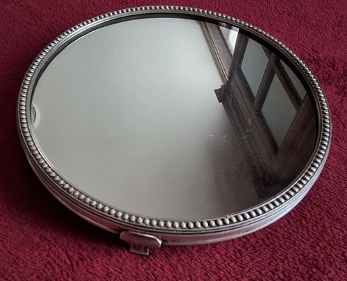 Ancien plateau avec miroir - avec,