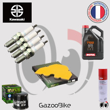 Kit Entretien Filtres Bougies KAWASAKI ZZR 600 1993-2004 Huile MOTUL 7100 10w40