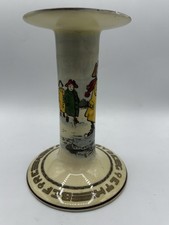Royal Doulton Skating Series Candlestick D2789 – Rare 8.5” Early 1900s