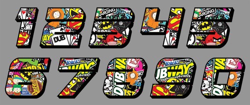 Sticker numero course - sticker,