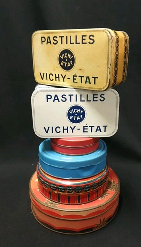 Lot boites anciennes vichy - boites,