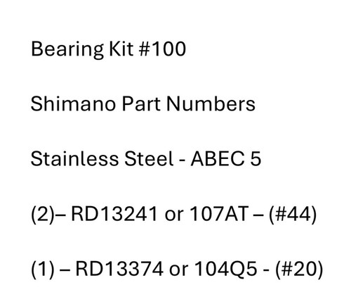 Bearing kit 100 shimano - kit,