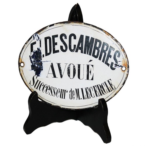 Ancienne plaque émaillée - , de