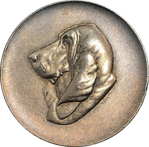 Médaille cuivre basset hound - médaille, cuivre,