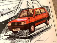 FIAT PANDA 1000S 1980s - FRAMEABLE COLLECTIBLE ORIGINAL CLASSIC CAR ADVERT