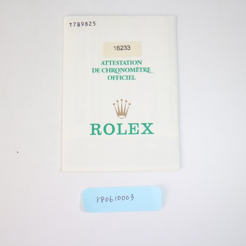 Rolex 16233 datejust paper - 16233,