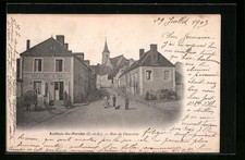 Old postcard Authon-du-Perche, Rue de Chartres 1903 