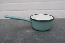 Vintage Blue and White Enamel Small Pot