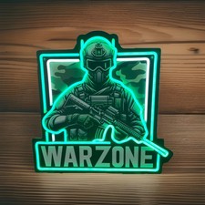 Warzone Neon Light LED Neon Sign 19”x19” Lamp Light Bar Man Cave Decor