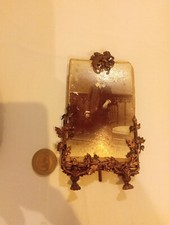 Ancien cadre porte photo Napoléon III DECO FLEUR rose ET LION